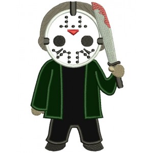 Looks Like Jayson from Chain Saw Horror Applique Machine Embroidery Digitized Design Pattern
